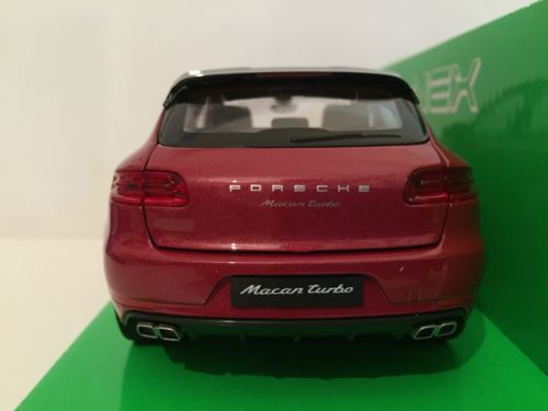 porsche macan turbo 2014 - red scale 1:24 welly 24047r