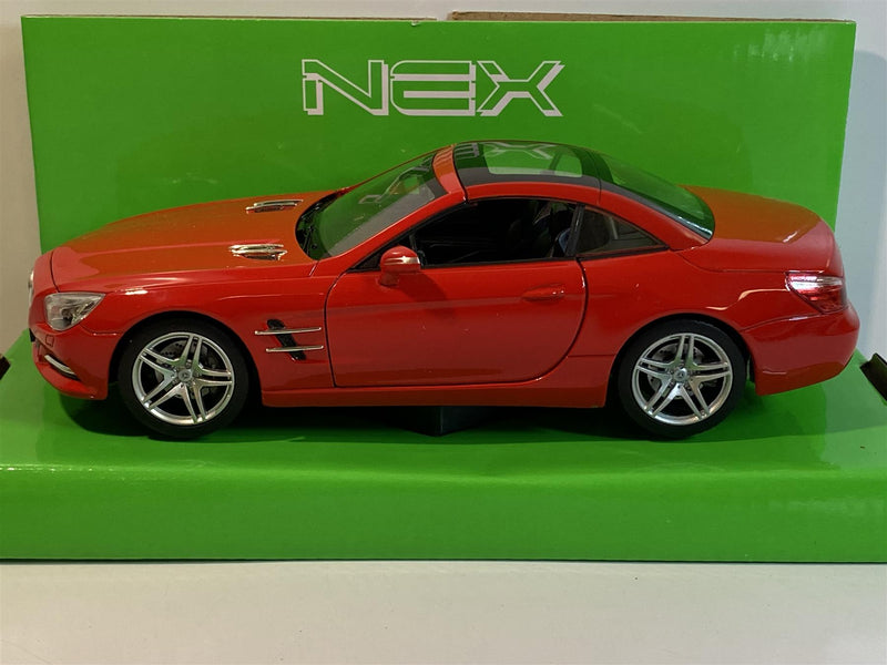 mercedes benz 2012 sl 500 closed roof red 1:24 scale welly 24041r