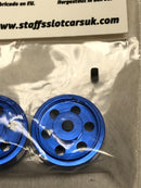 staffs aluminium bullet hole wheels in blue 15.8x8.5mm staffs27