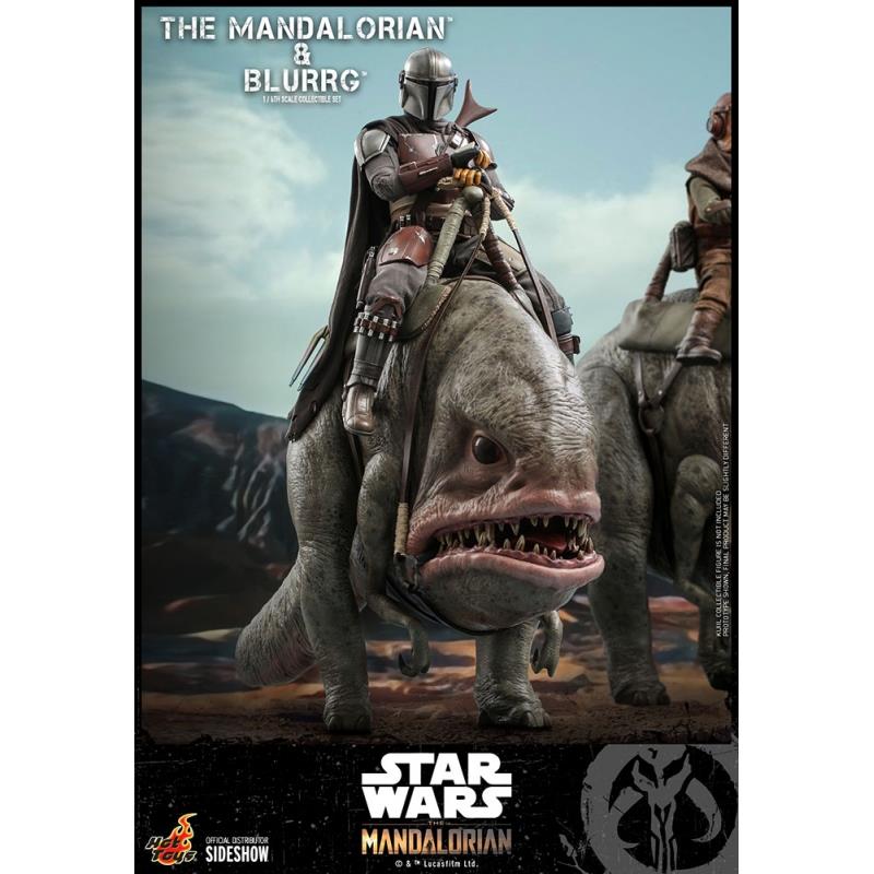 The Mandalorian and Blurrg 37cm Star Wars 2 Pack 1:6 Scale Figure Hot Toys 908287