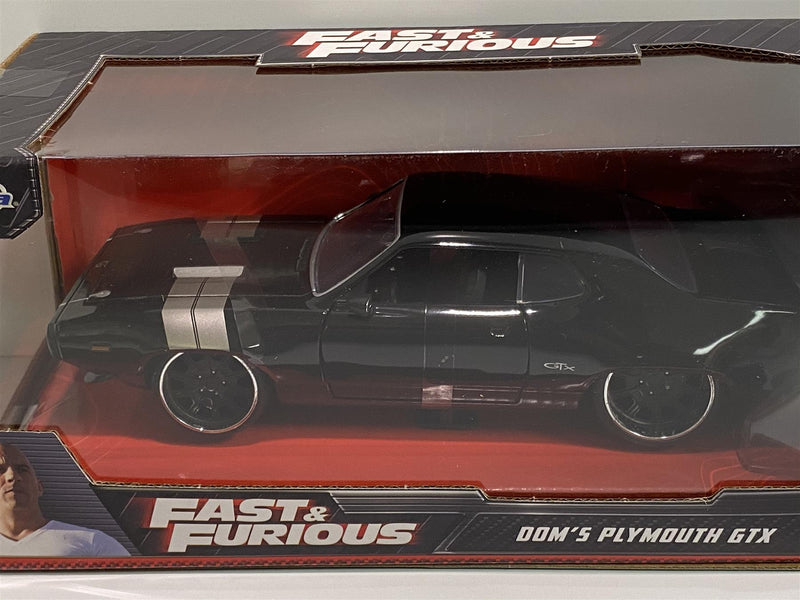 fast and furious 8 doms plymouth gtx black 1:24 scale jada
