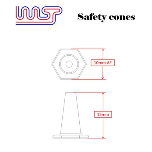 safety cones white 15mm 20 pack track side scenery 1:32 scale