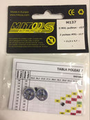 mitoos m137 mxl z17 tooth pulleys x 2 including screws