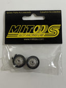 mitoos m031 2 x r1 alloy rims s1 tyres 18.4 x 10.5mm fit 3/32 axle