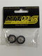 mitoos m031 2 x r1 alloy rims s1 tyres 18.4 x 10.5mm fit 3/32 axle