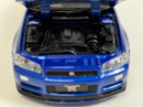 Nissan GT R34 V Spec II Blue RHD 1:32 Light & Sound Tayumo 32115011