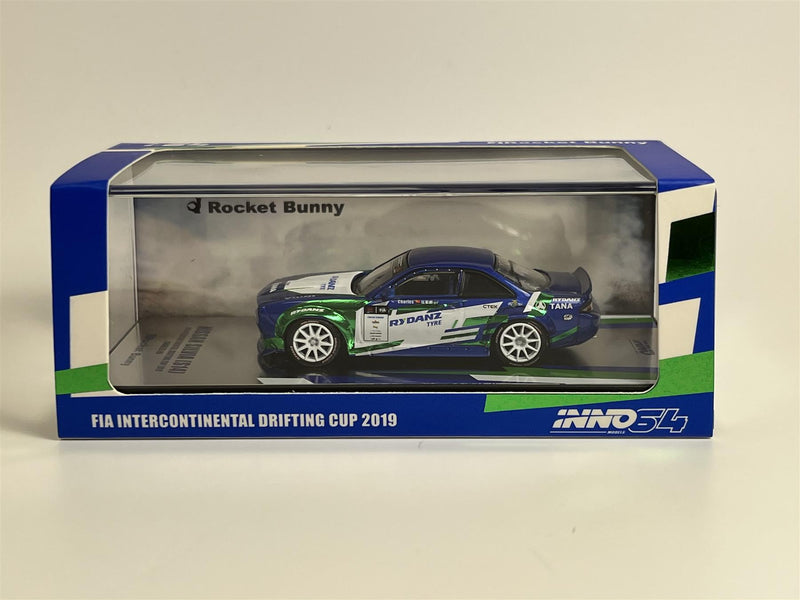 2019 Nissan Silvia S14 FIA Intercontinental Drifting Cup Rocket Bunny 1:64 Inno 64 IN64S14BCNG19