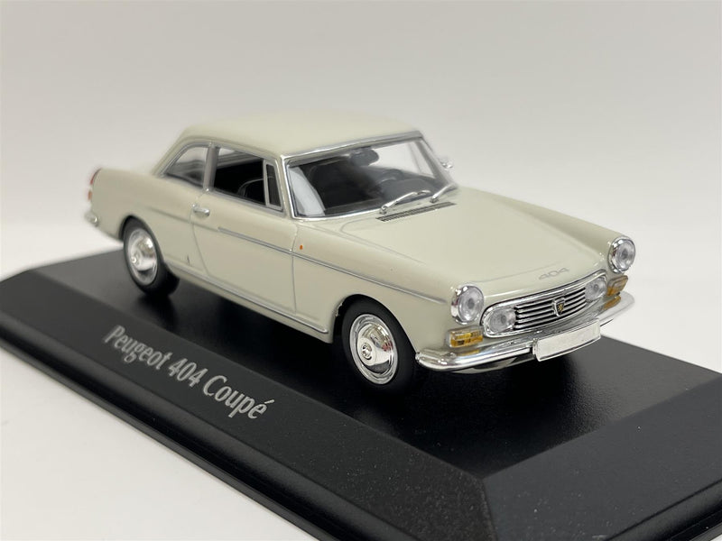 peugeot 404 coupe 1962 white 1:43 scale maxichamps 940112920