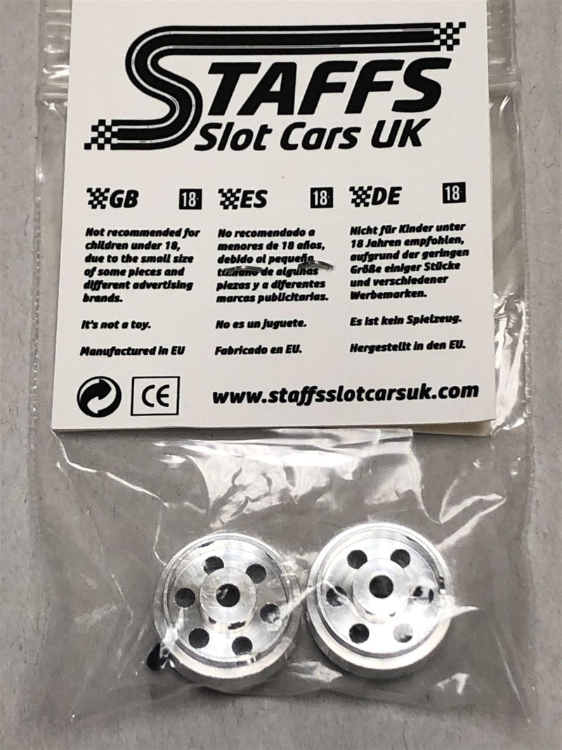staffs aluminium bullet hole wheels in silver 15.8x10mm staffs29