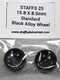 staffs aluminium bullet hole wheels in black 15.8x8.5mm staffs25