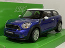 mini cooper s paceman blue white roof 1:24 welly 24050