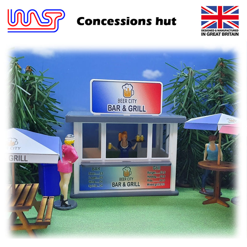 slot car scenery track side concessions hut no4 new 1:32 scale wasp